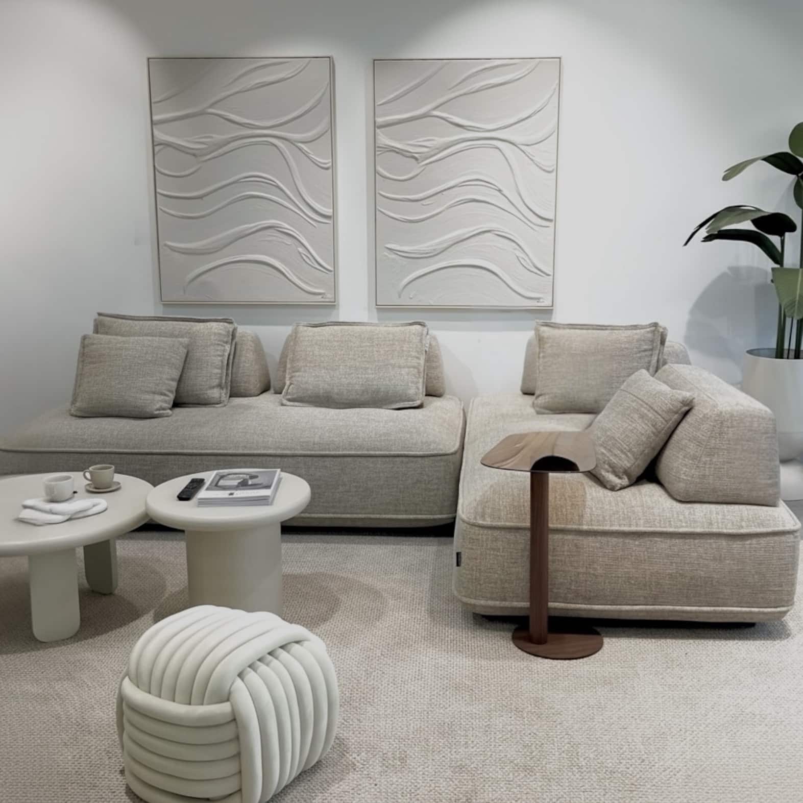 ספה פינתית ימין / שמאל מודולרית דגם מייסון אריג מוקה ווילד נטורל - קולקציה חדשה!