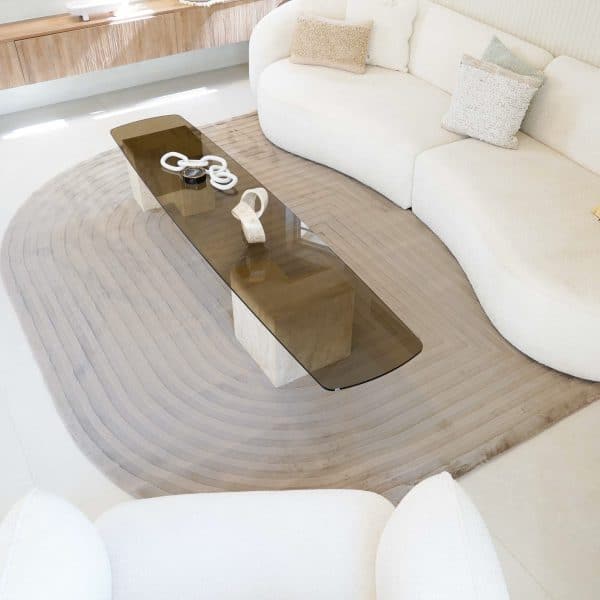 שטיח יוקרתי בגוון קפה דגם אמיליה