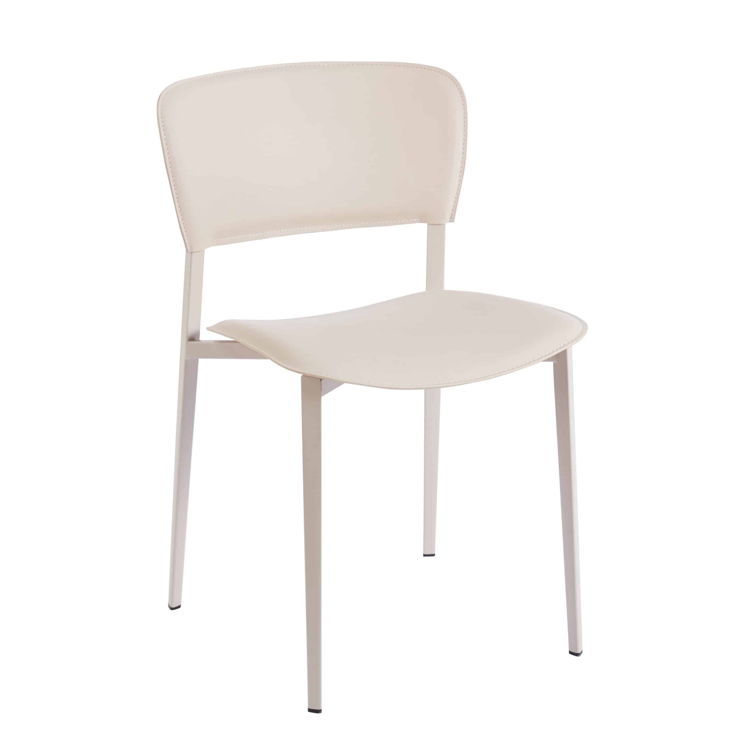 כיסא יוקרתי לין דמוי עור אבן בז דגם ליאנה