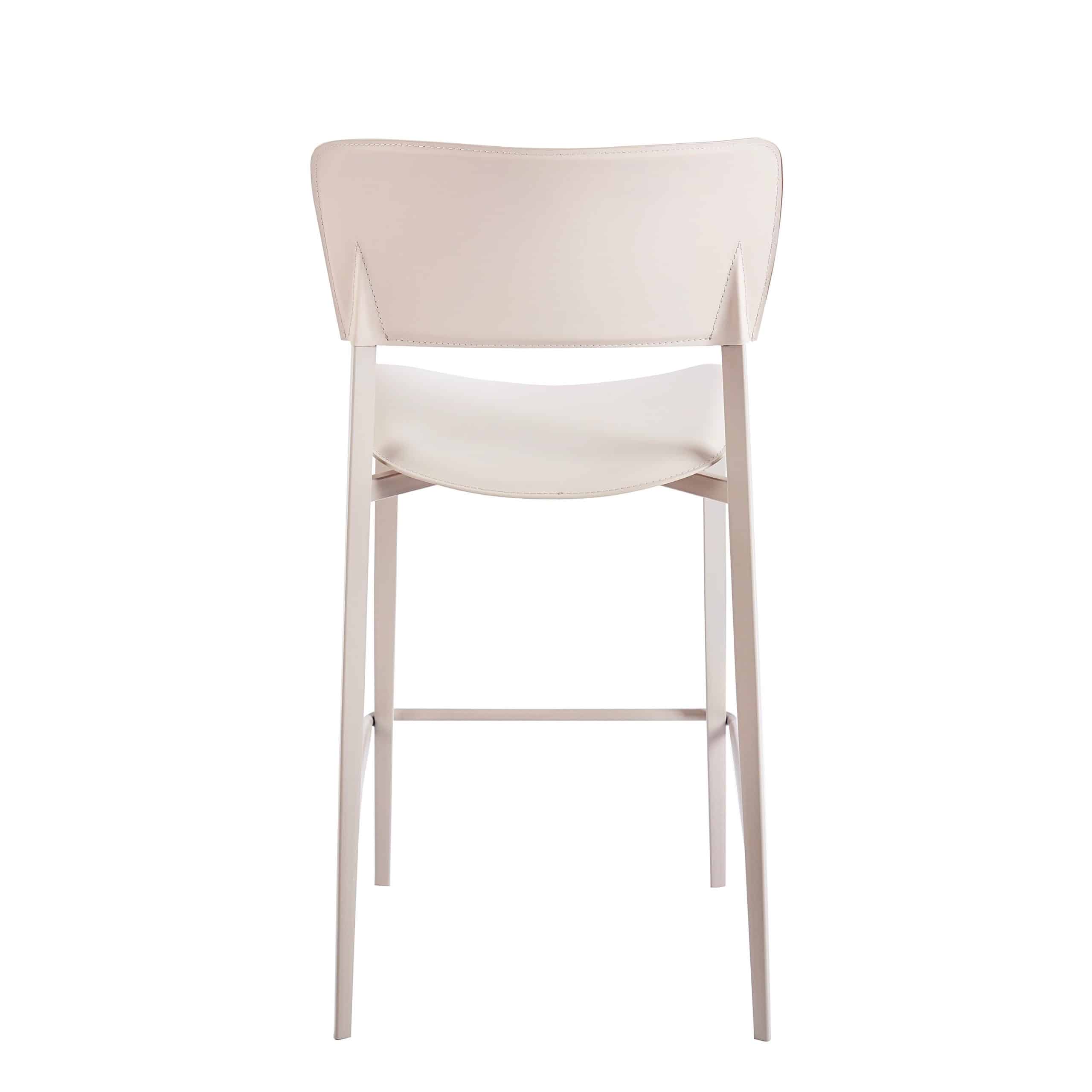 כסא בר יוקרתי לין חלול דמוי עור אבן בז דגם ליאנה