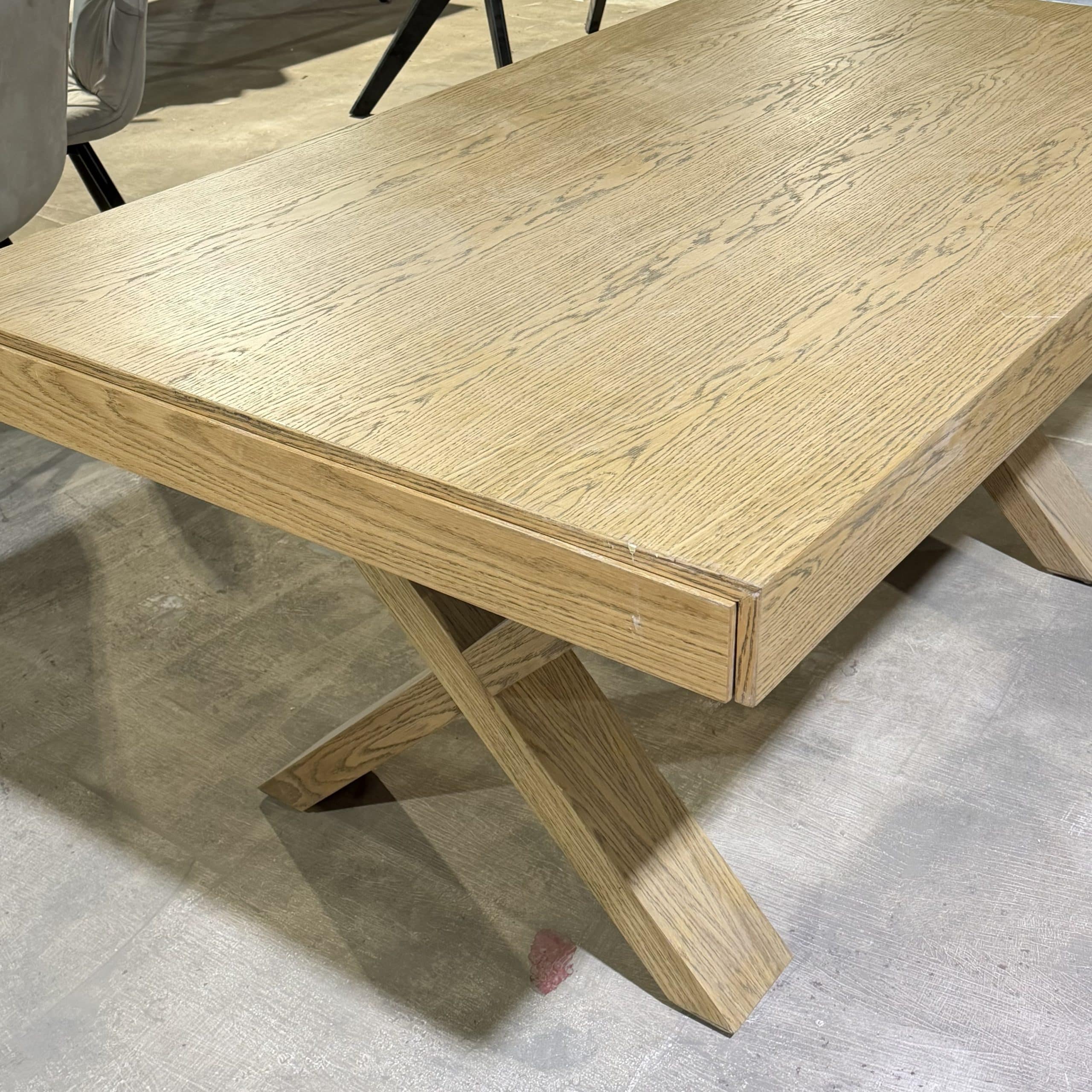 שולחן אוכל מעוצב דגם איקס אלון מושחר - חיסול עודפים!!