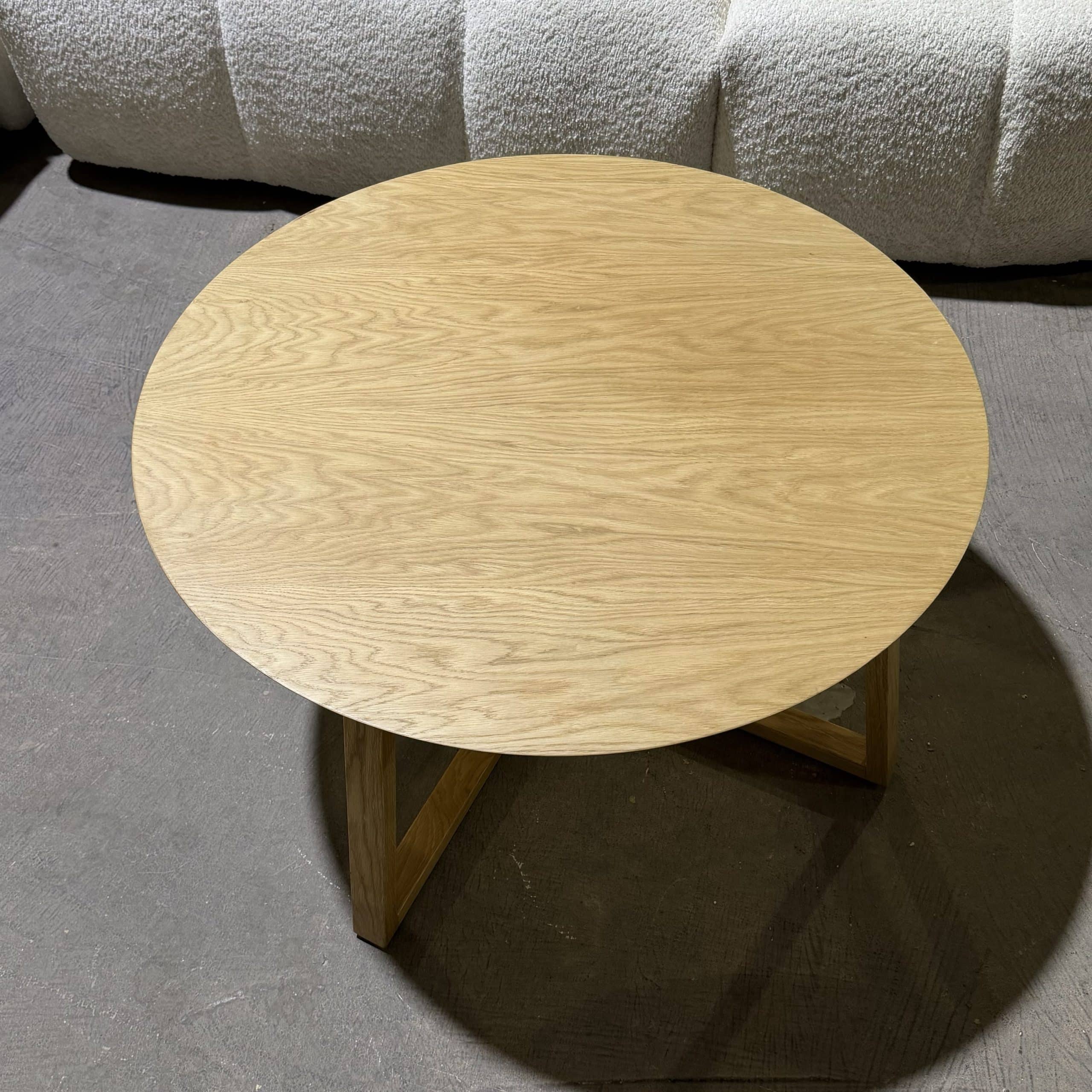 שולחן סלון מעוצב דגם אלה אלון טבעי רגל איקס - חיסול עודפים!!