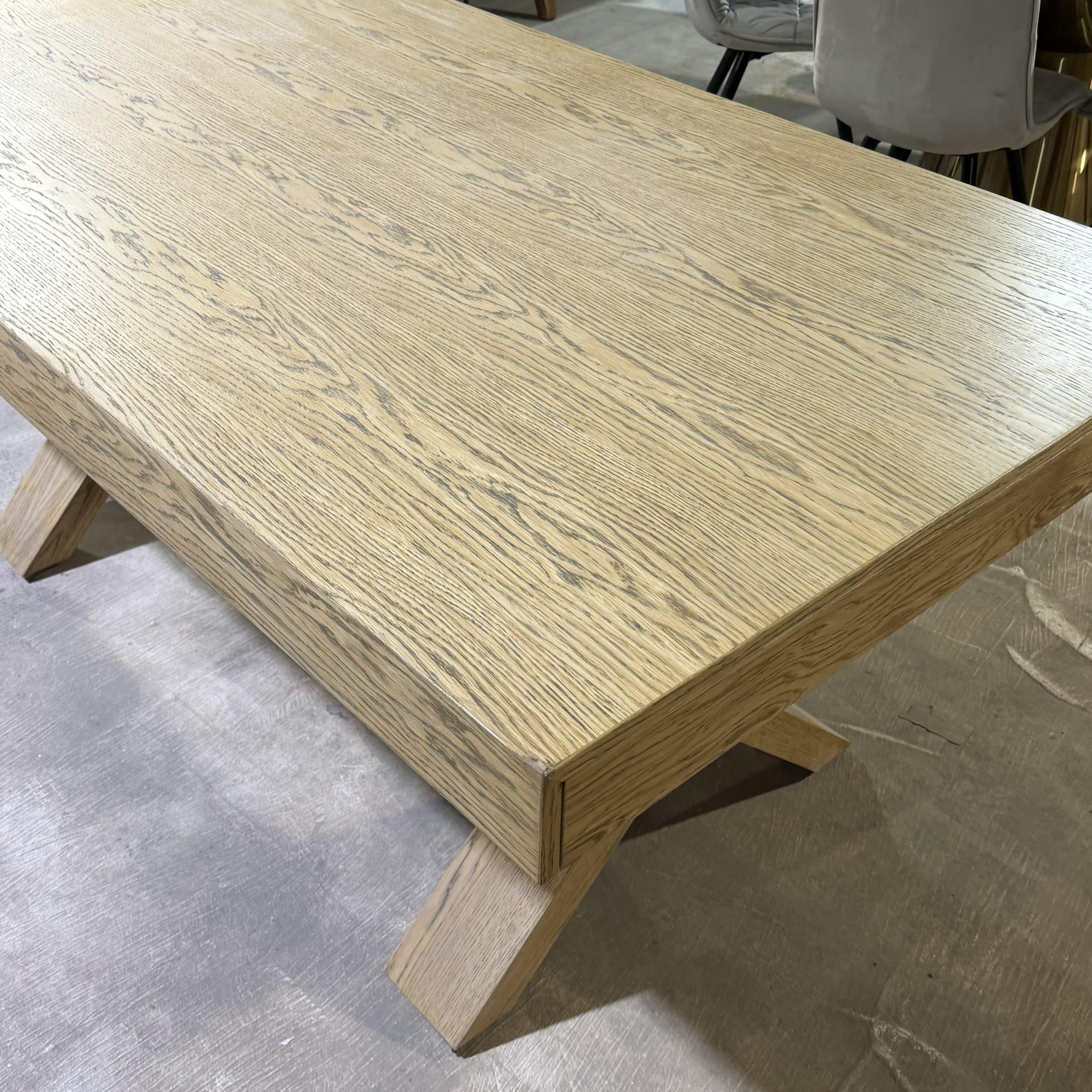 שולחן אוכל מעוצב דגם איקס אלון מושחר - חיסול עודפים!!