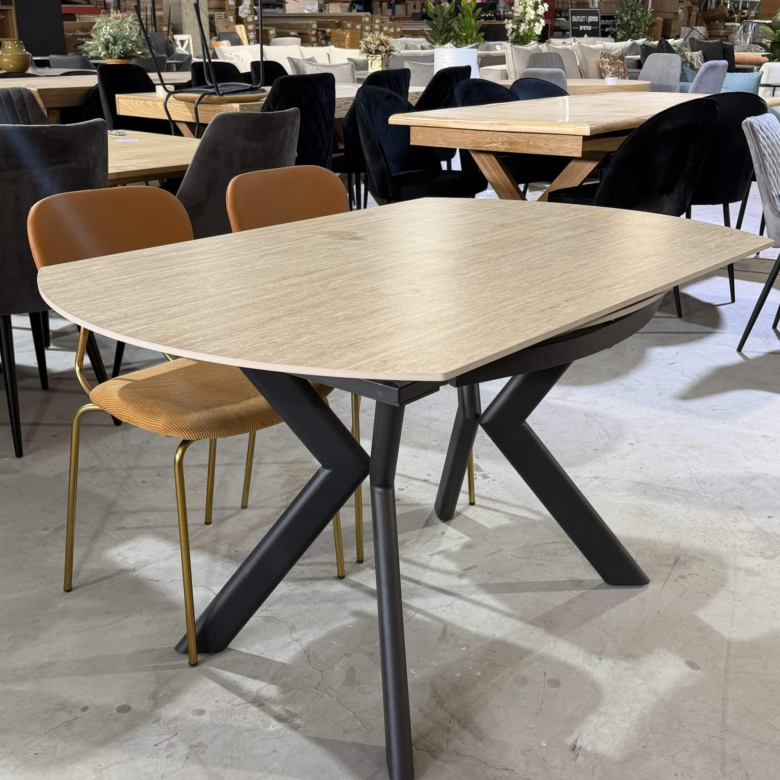 שולחן אוכל עגול / מלבני יוקרתי טרוורטין - חיסול עודפים!!