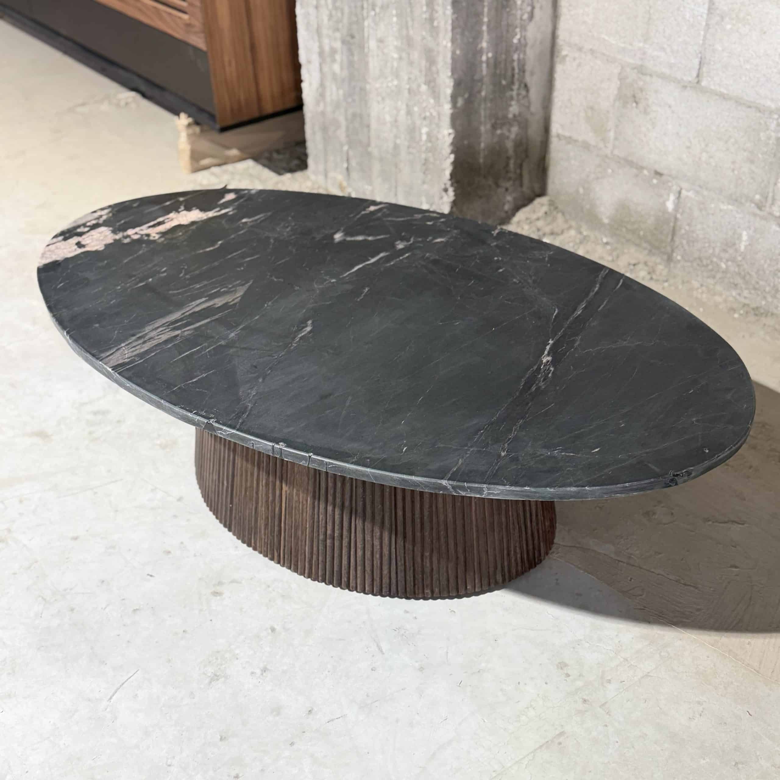 שולחן סלון יוקרתי מרגו בלאק מרבל דגם ליס - חיסול עודפים!!