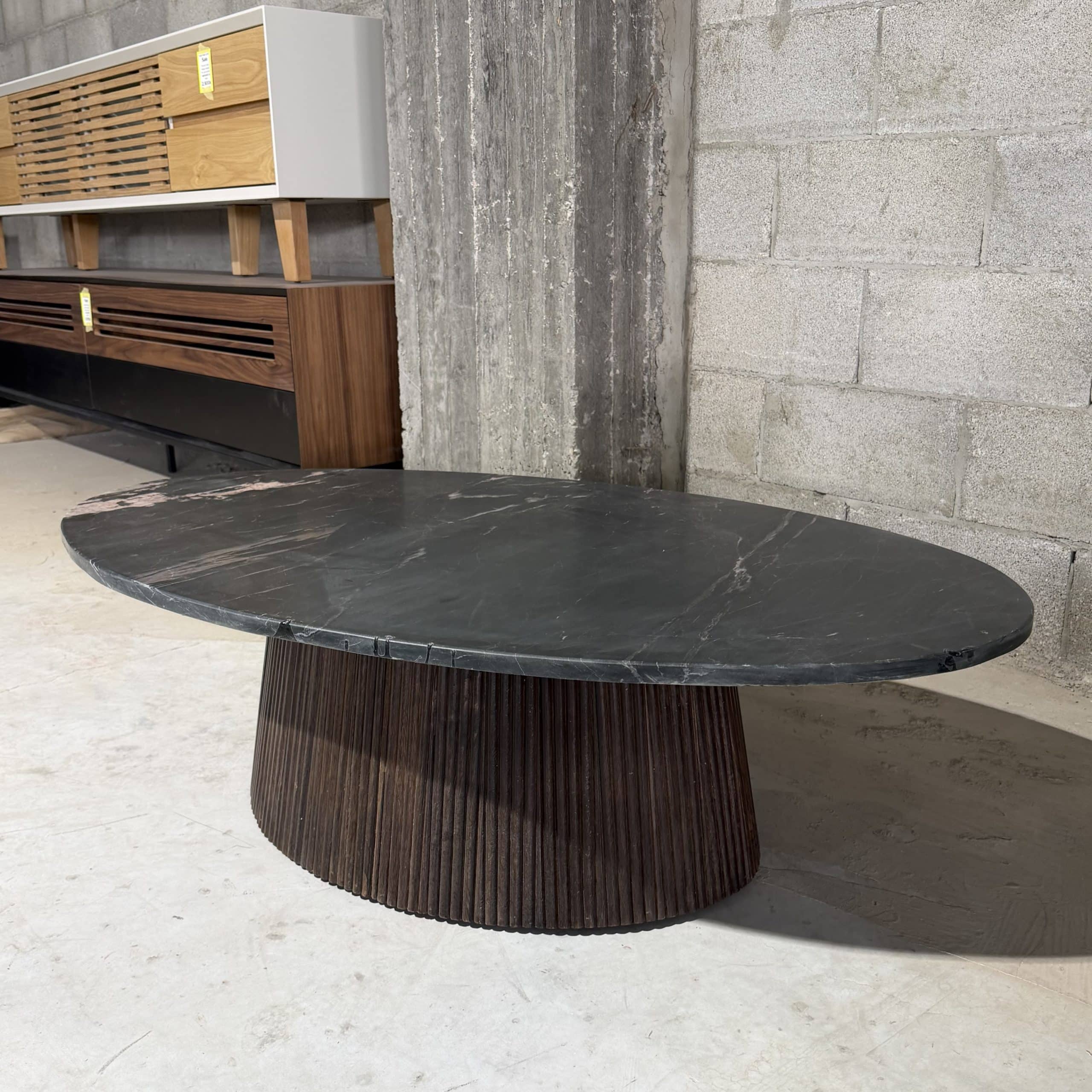 שולחן סלון יוקרתי מרגו בלאק מרבל דגם ליס - חיסול עודפים!!