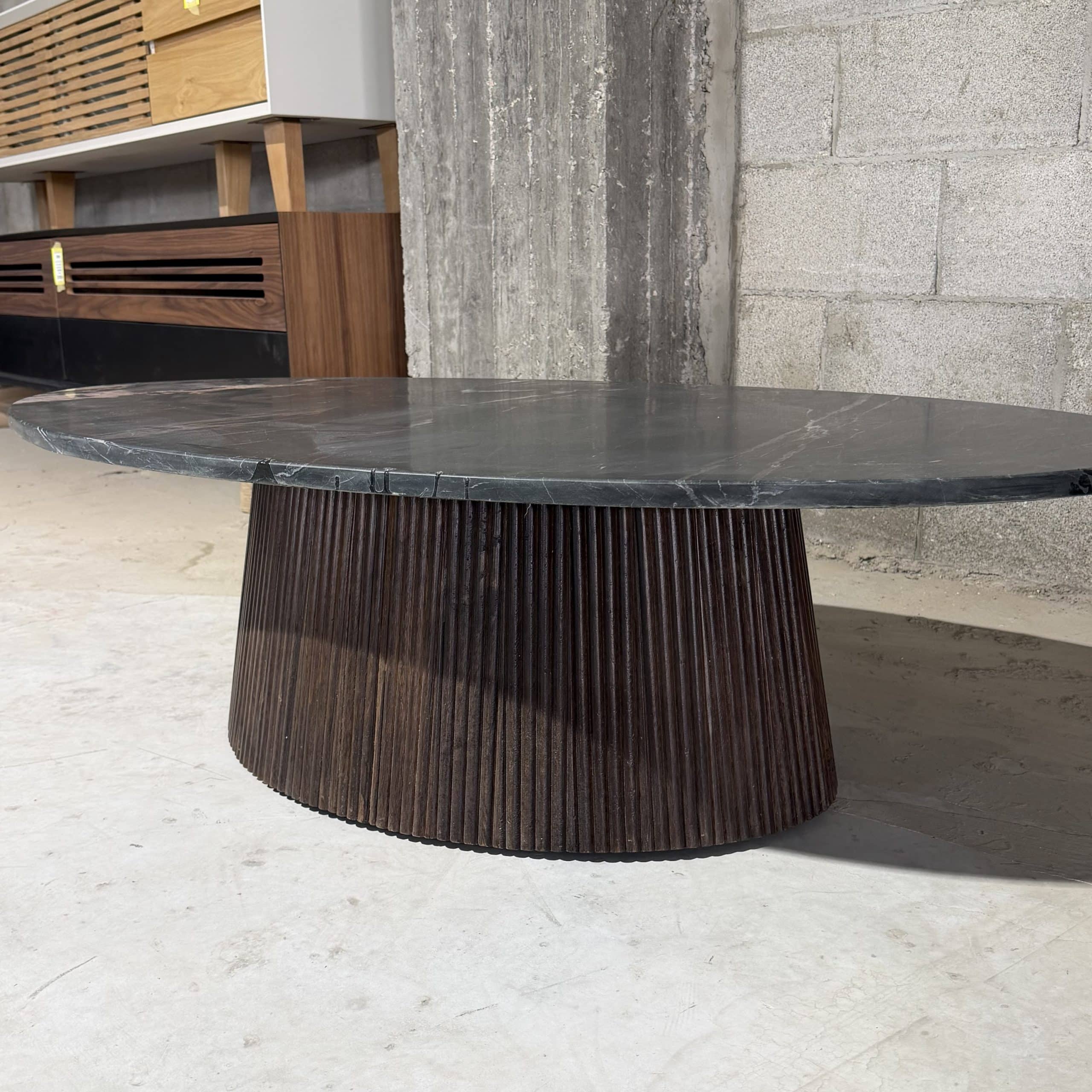 שולחן סלון יוקרתי מרגו בלאק מרבל דגם ליס - חיסול עודפים!!