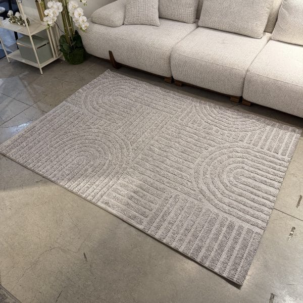 שטיח מודרני קשתות דגם קליפורניה דוטס בז