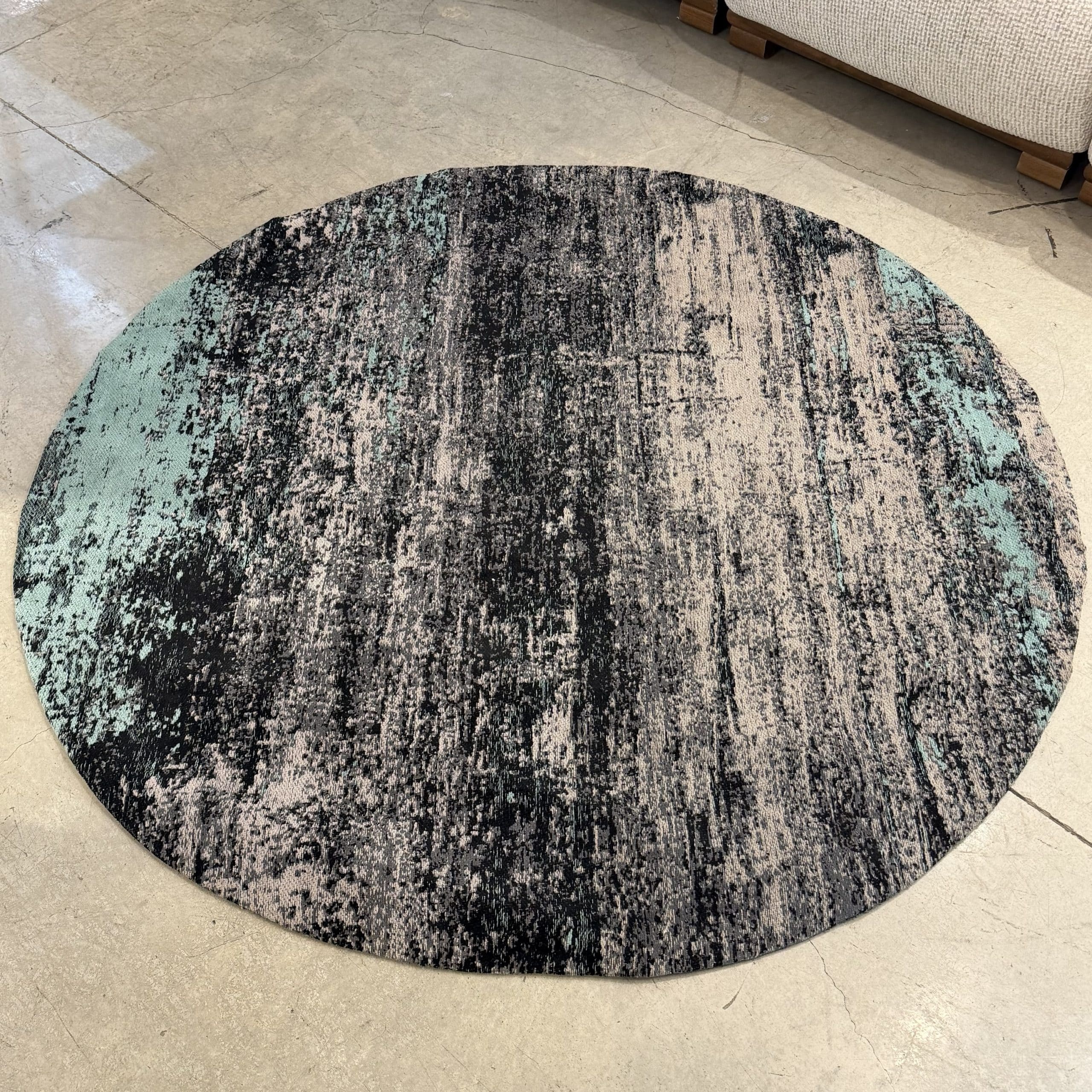 שטיח מעוצב טורקיז שחור קוטר 150 דגם סטאר - חיסול שטיח מעוצב טורקיז שחור קוטר 150 דגם סטאר - חיסול