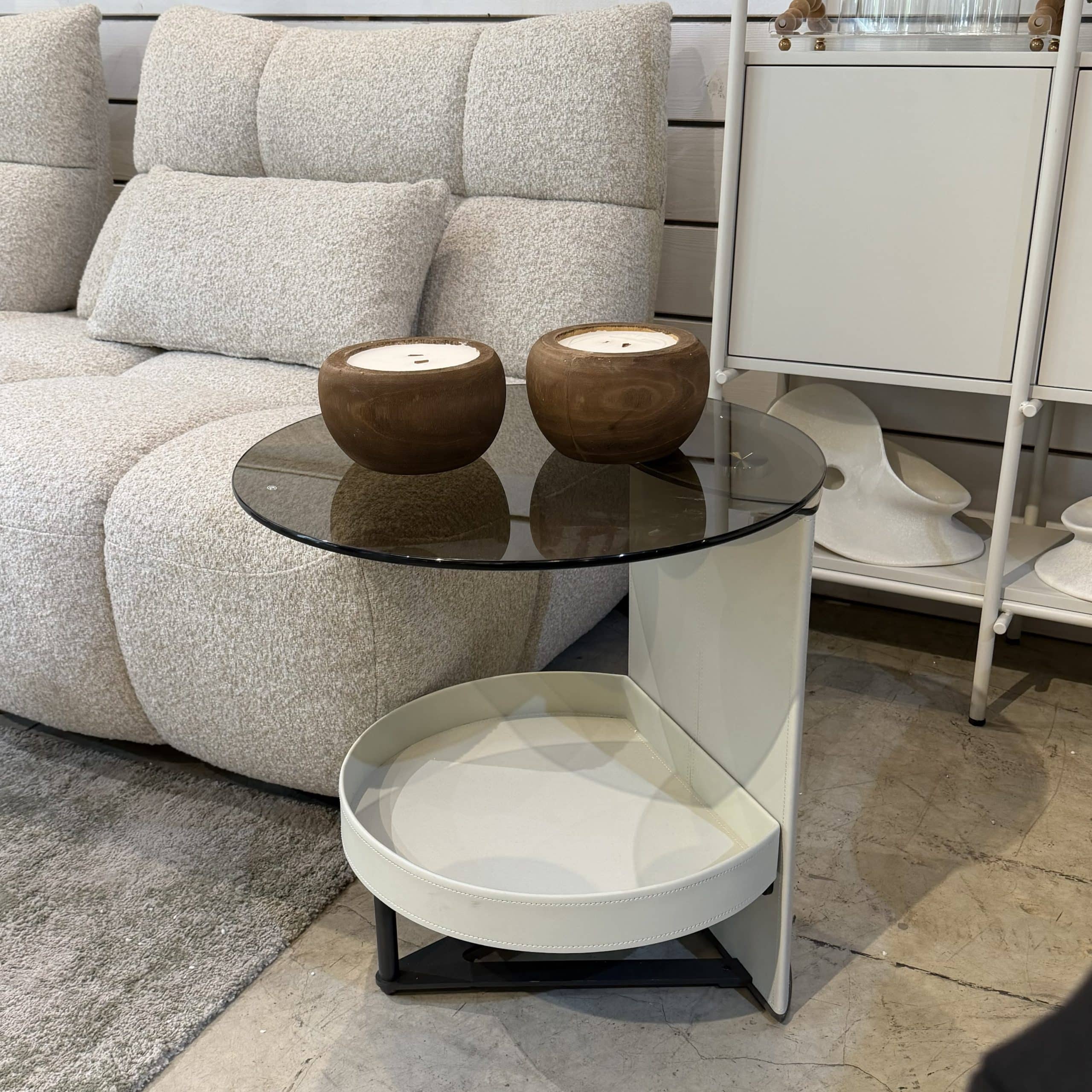 נר לבן בקערת עץ 16/9 דגם סופיה