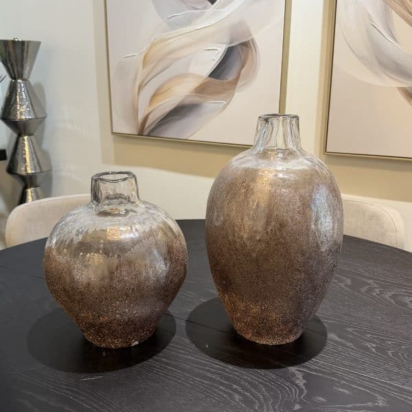 כד זכוכית שקופה אומברה ברונזה גבוה / נמוך דגם סופיה