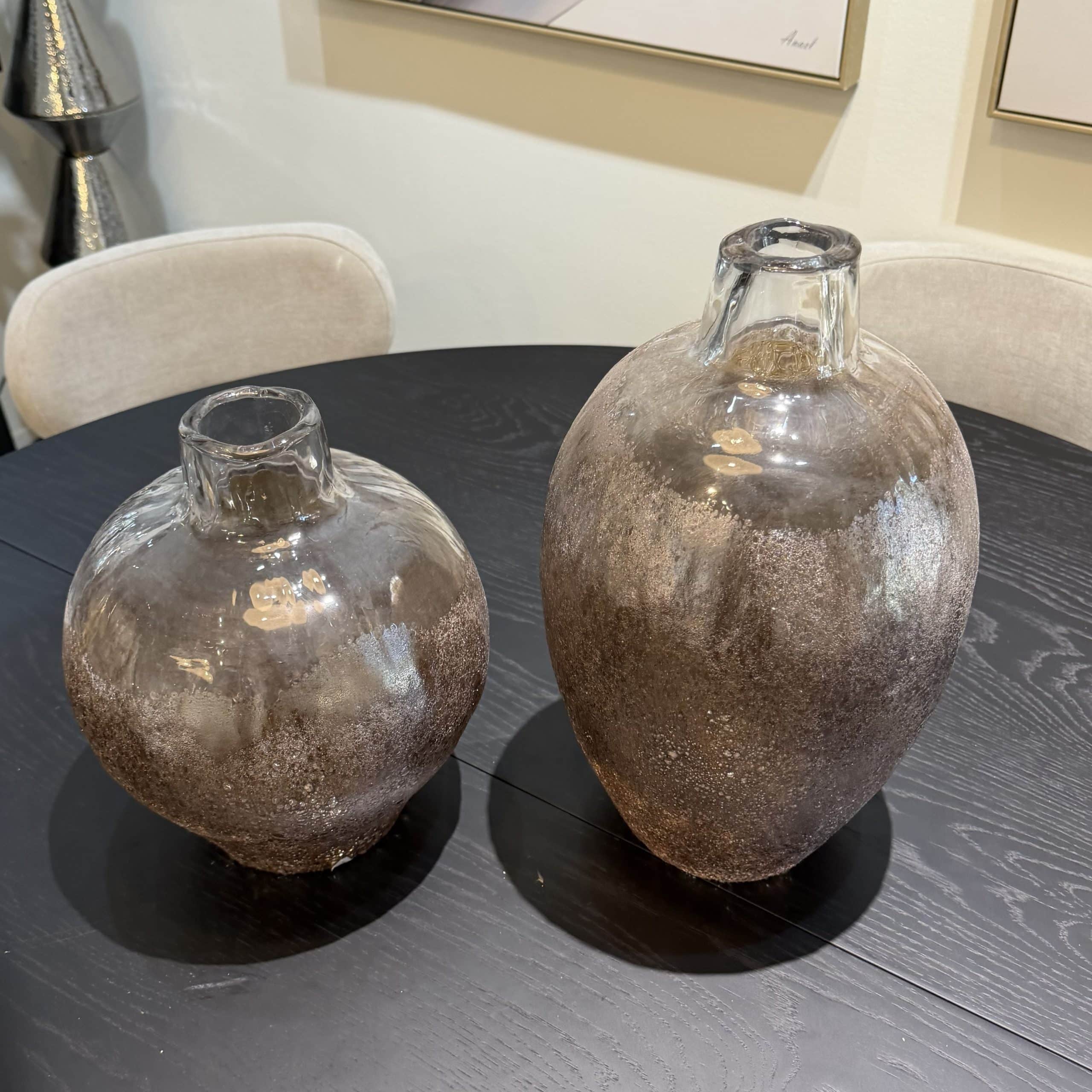 כד זכוכית שקופה אומברה ברונזה גבוה / נמוך דגם סופיה