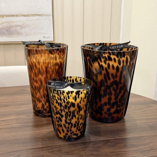 נר ריחני מנומר חום דגם סופיה