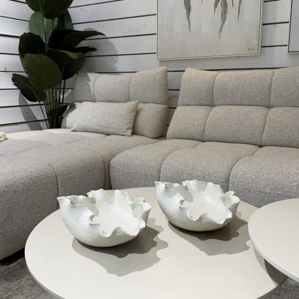 קערה מעוצבת אבן צדפה גדולה / קטנה דגם סופיה