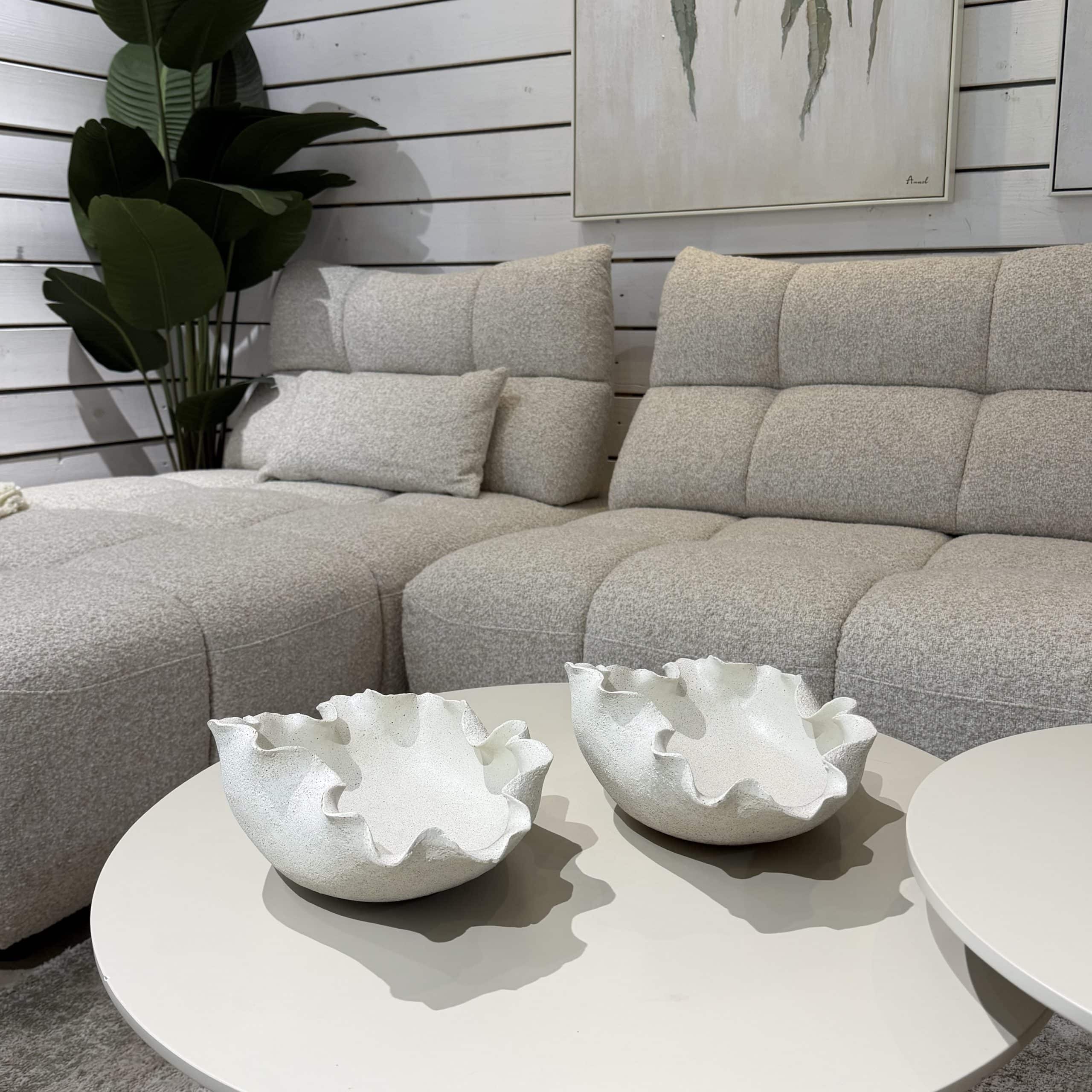 קערה מעוצבת אבן צדפה גדולה / קטנה דגם סופיה