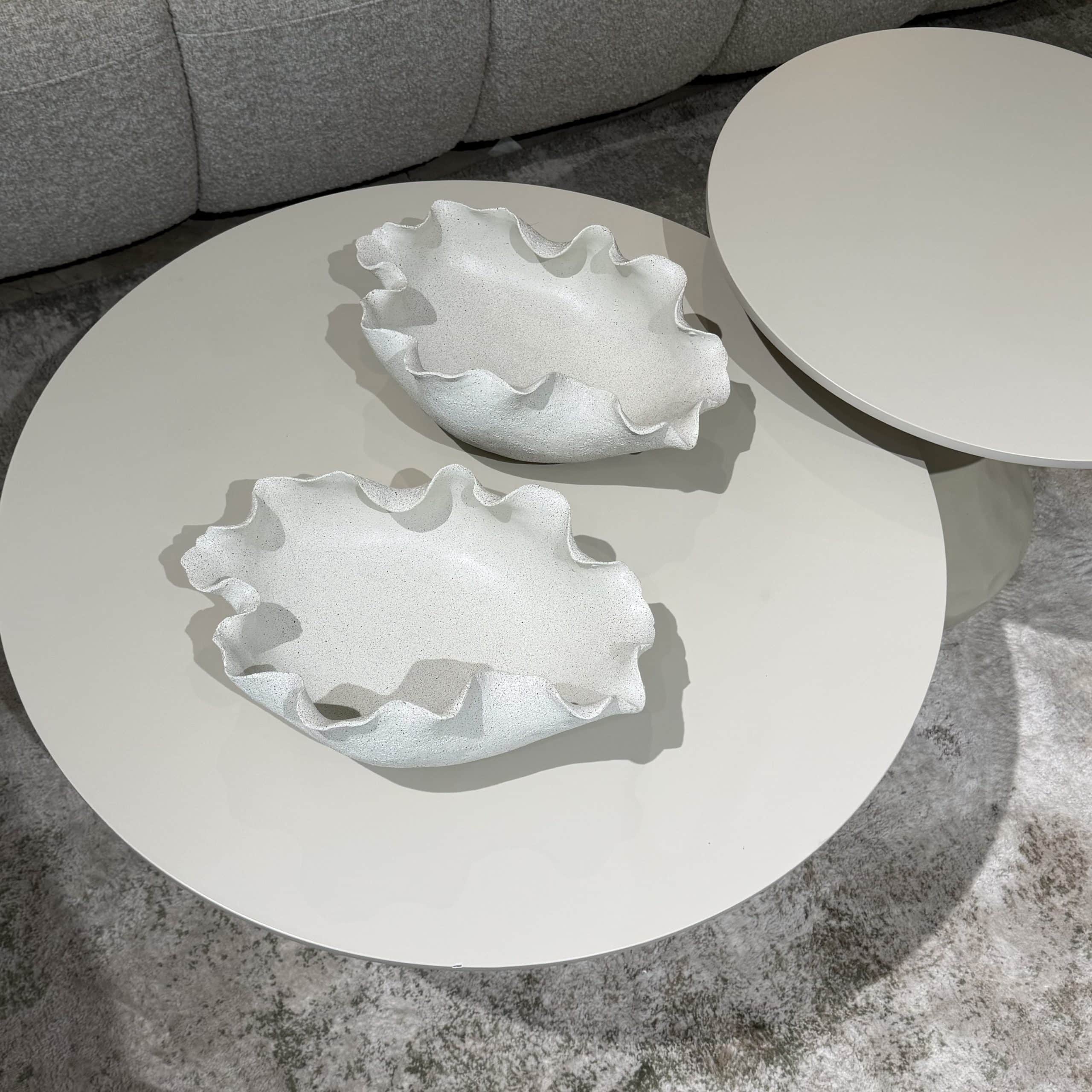 קערה מעוצבת אבן צדפה גדולה / קטנה דגם סופיה