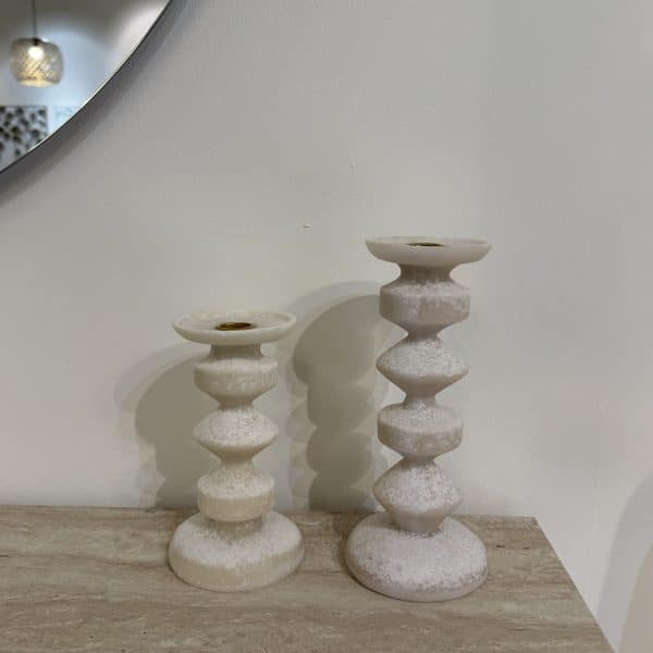 פמוט אבן מעגלים יוקרתי גבוה / נמוך דגם סופיה