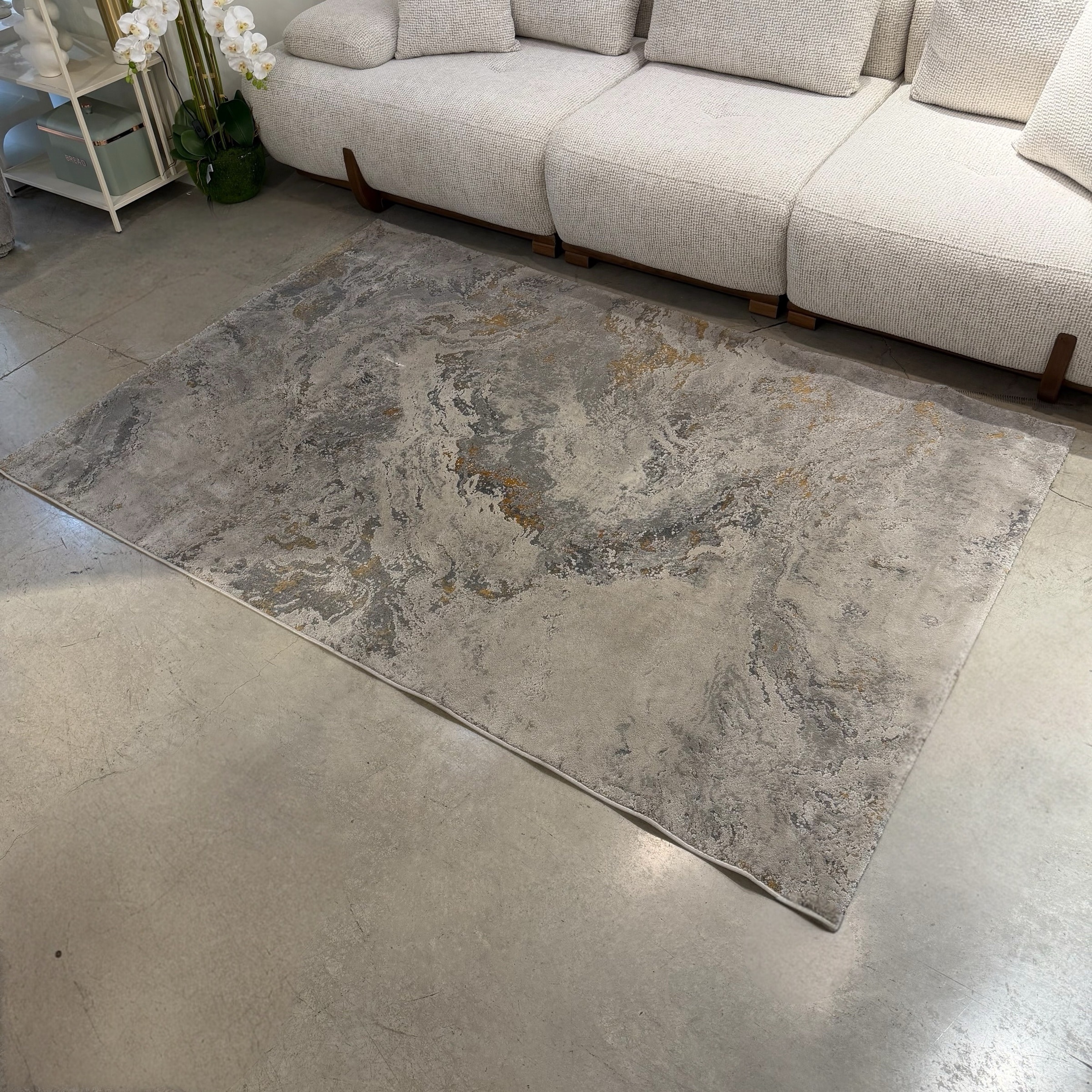 שטיח יוקרתי בגווני אפור אבן 160/230 דגם גובאני - חיסול!