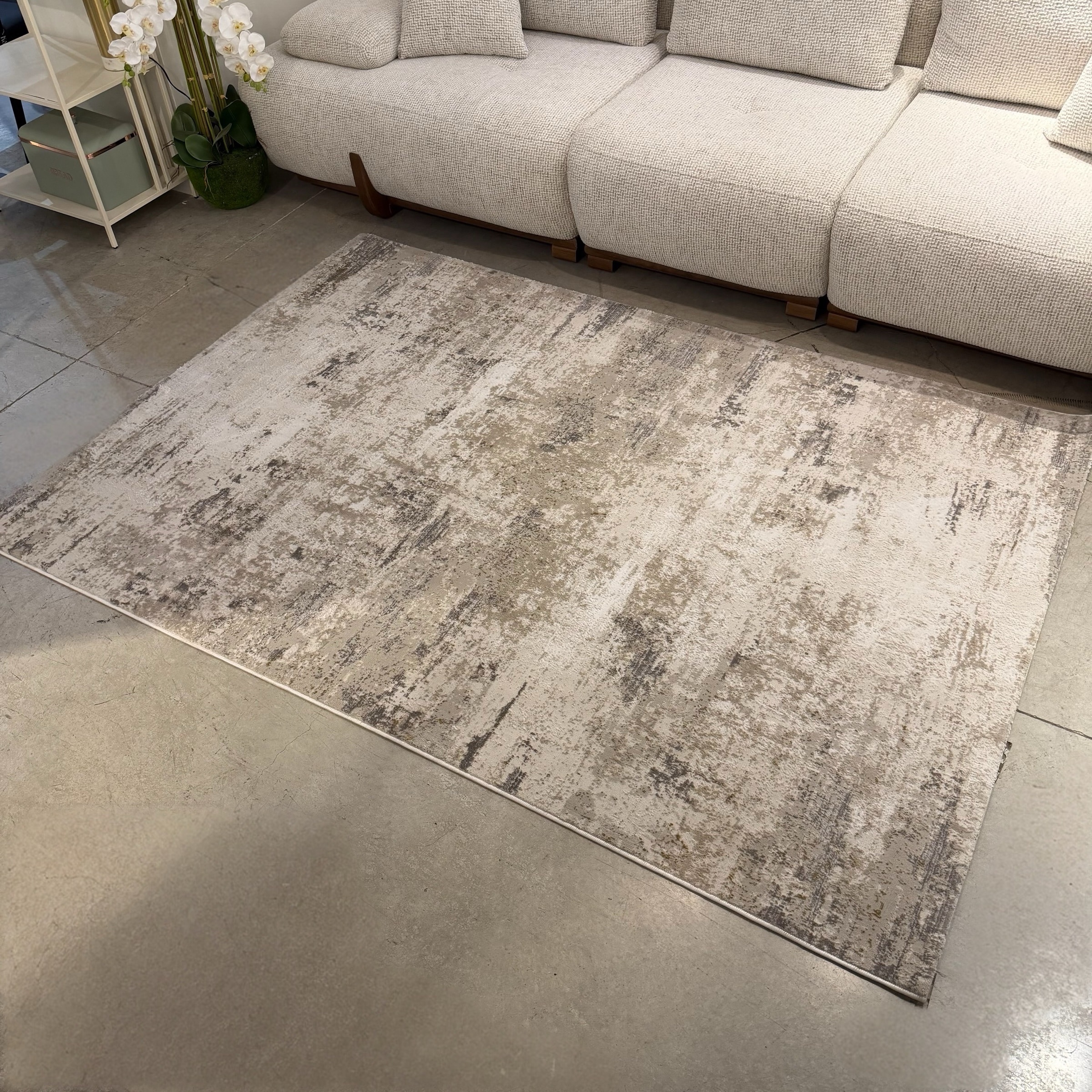 שטיח יוקרתי גווני שמנת אפור דגם אודסה