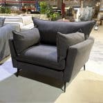 כורסא מפנקת דגם ג׳וזף בד אפור כהה - חיסול עודפים!!