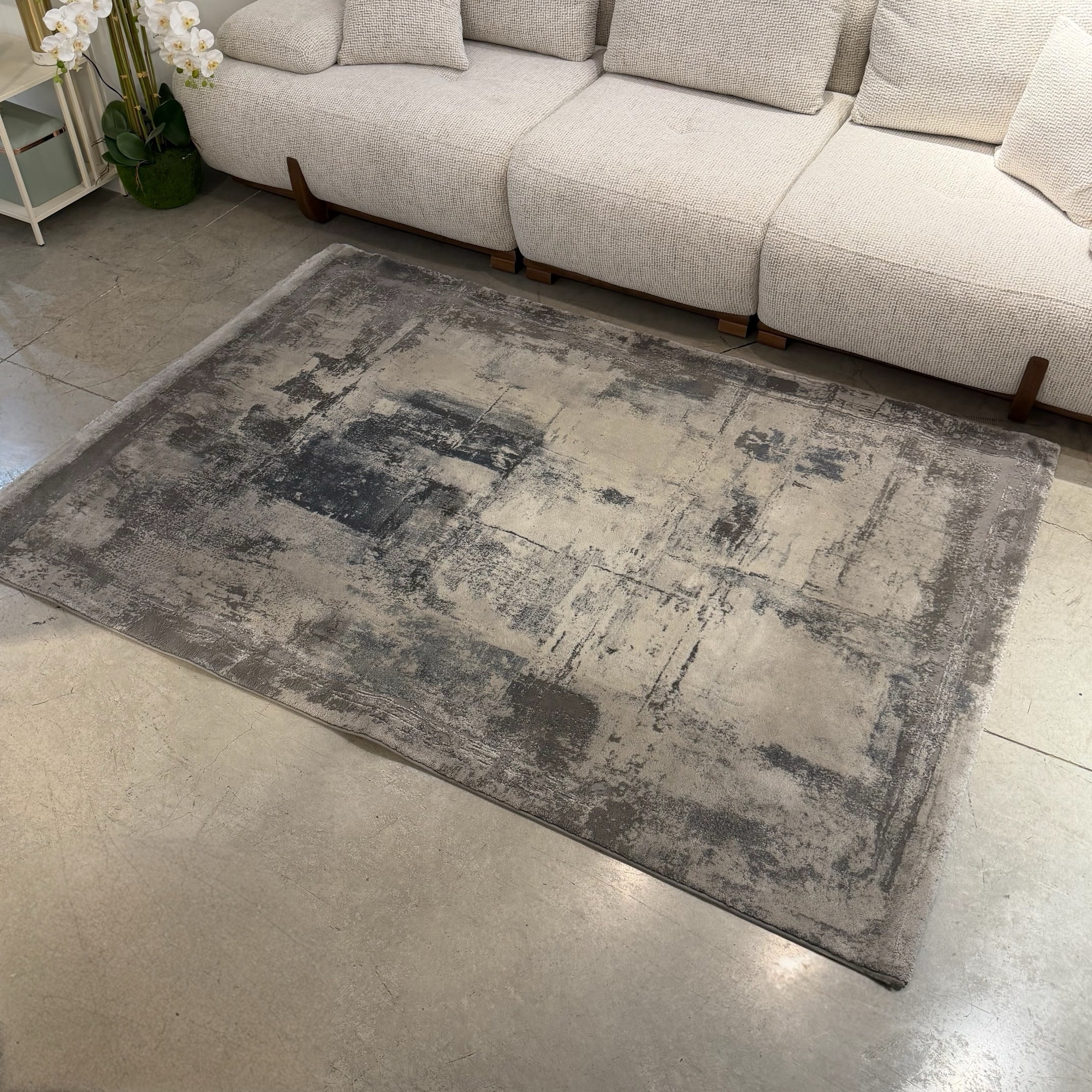 שטיח מעוצב גווך כחול אפור 160/230 דגם ארנה