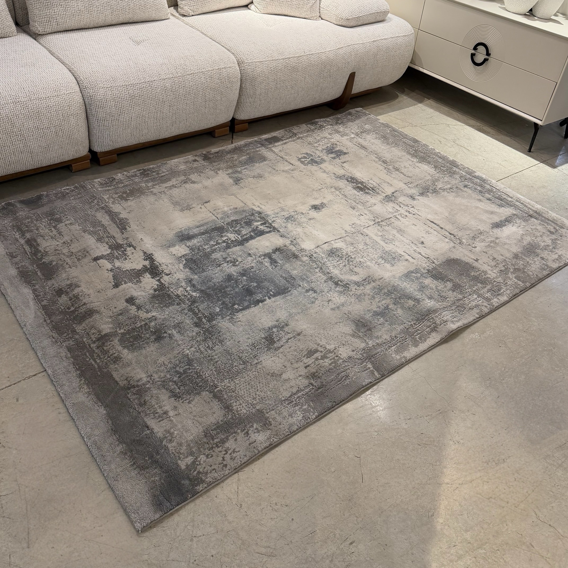 שטיח מעוצב גווך כחול אפור 160/230 דגם ארנה