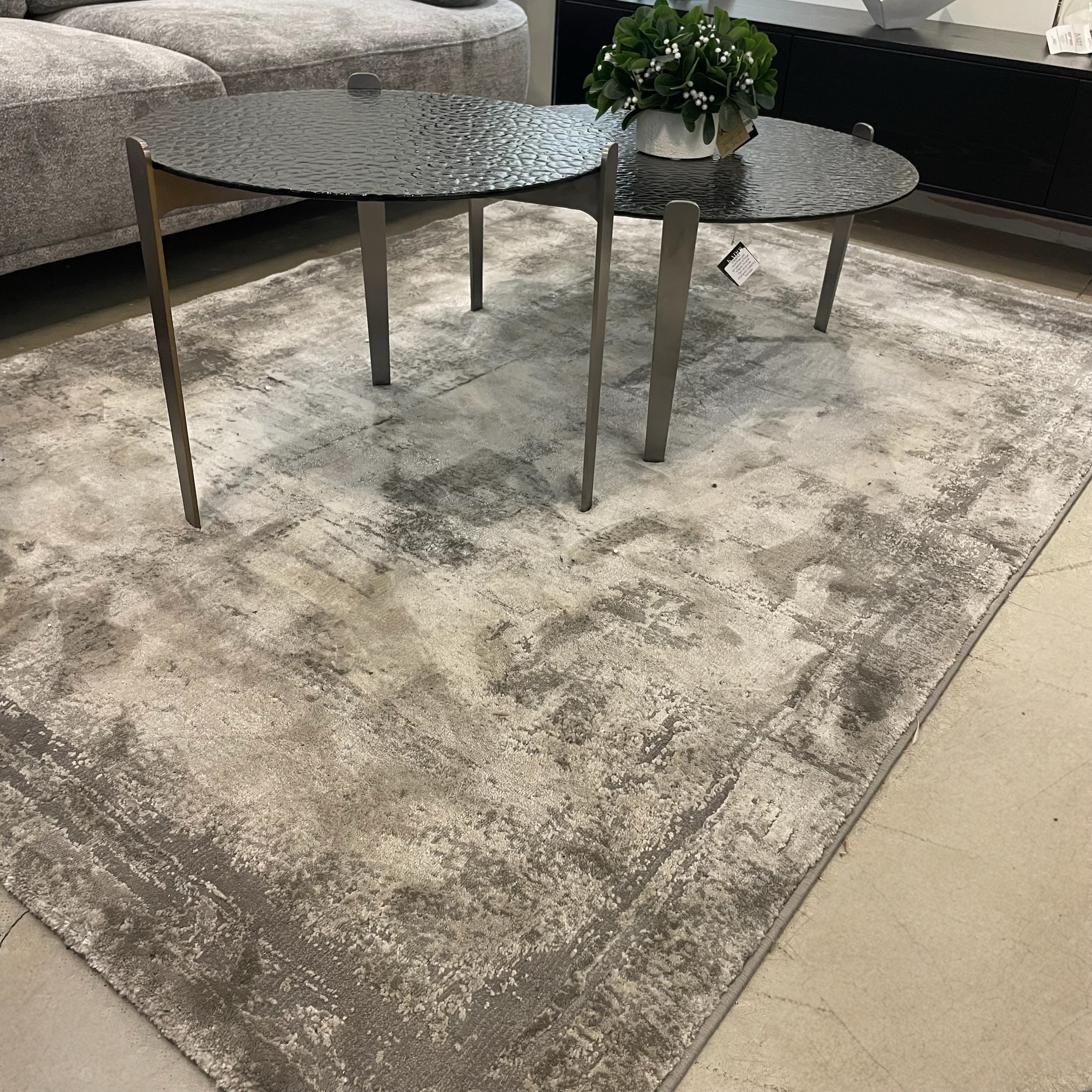 שטיח מעוצב אפור מעונן 160/230 דגם ארנה - חיסול!