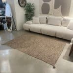 שטיח בוהו כותנה הודי חום בז בעבודת יד 150/220 דגם נובה - חיסול!