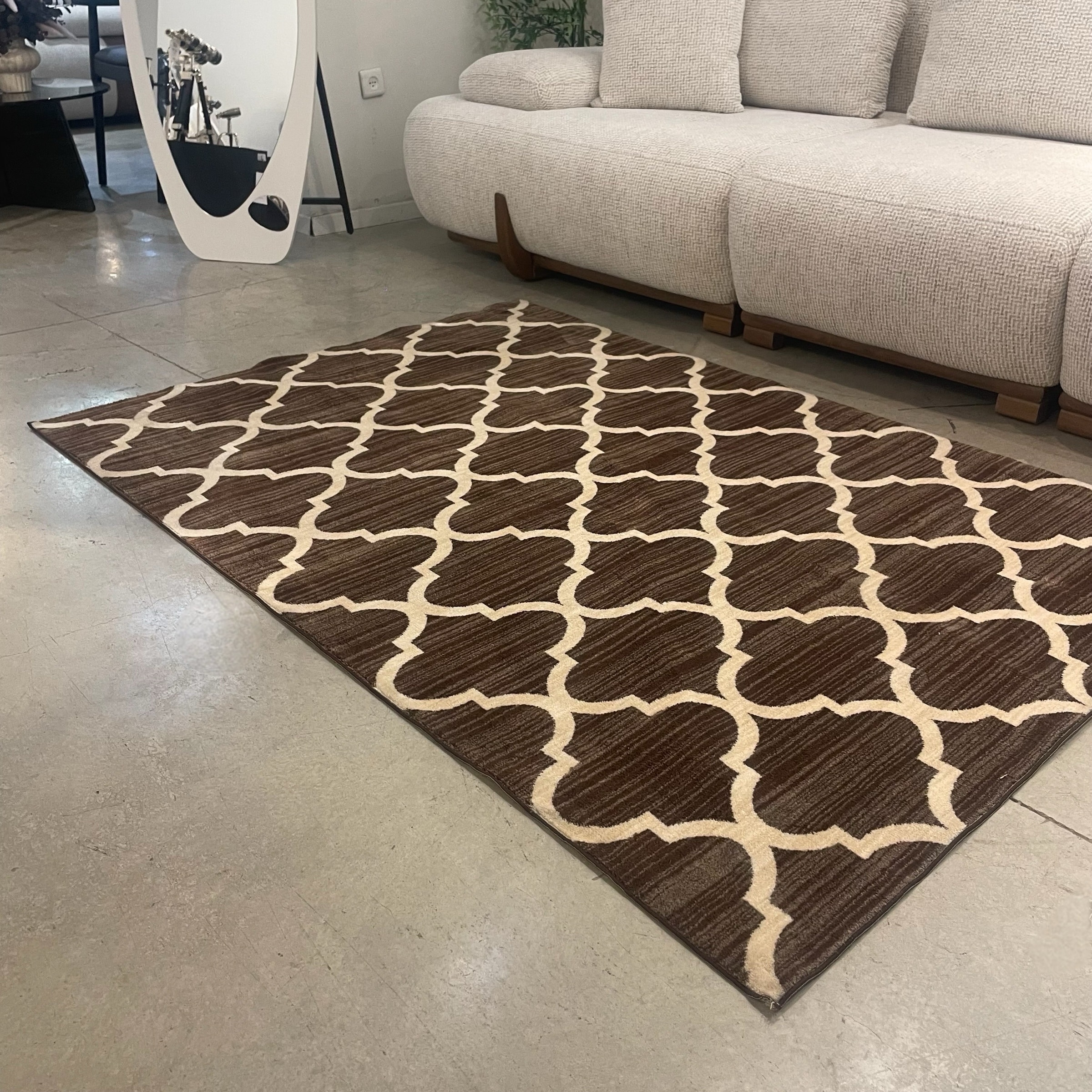 שטיח מעוצב חום קרם 120/170 דגם אריזונה שטיח מעוצב חום קרם 120/170 דגם אריזונה