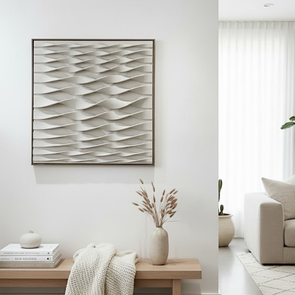 תמונה קיר עבודת יד גלים 80/80 ס״מ דגם סופיה ייבוא קאדו הום- חדש! תמונה קיר עבודת יד גלים 80/80 ס״מ דגם סופיה ייבוא קאדו הום- חדש!