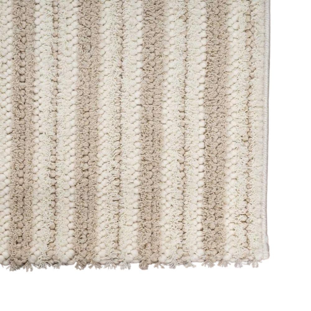 שטיח פסים גווני שמנת בז דגם רובי | גדלים לבחירה