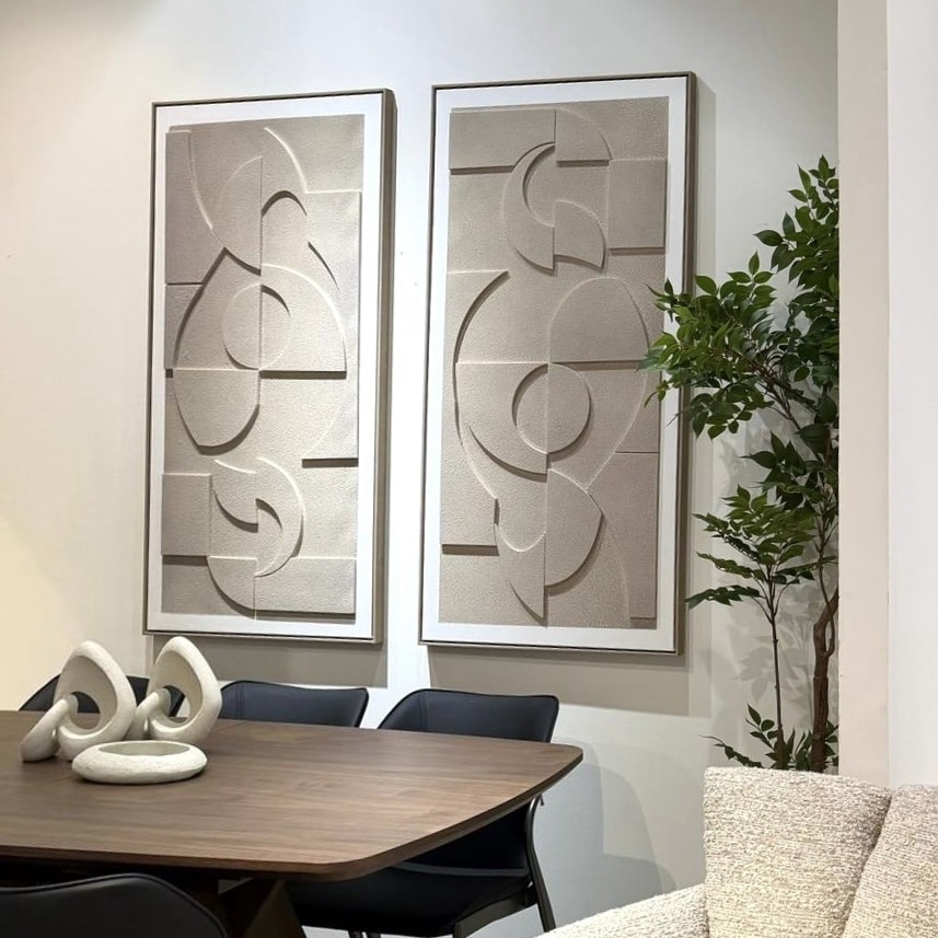 תמונה לקיר עבודת יד אבסטרקטית בליטות בז 70/140 דגם סופיה ייבוא קאדו הום- חדש! תמונה לקיר עבודת יד אבסטרקטית בליטות בז 70/140 דגם סופיה ייבוא קאדו הום- חדש!