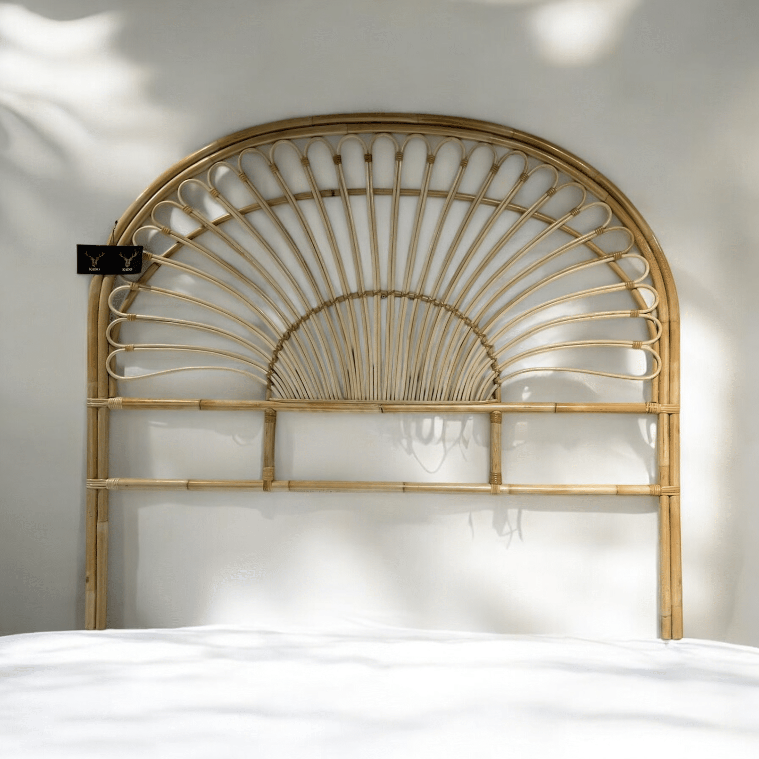 ראש מיטה מעוצב ראטן דגם קוסומוי בוהו בונטיים - חיסול אחרון במלאי!