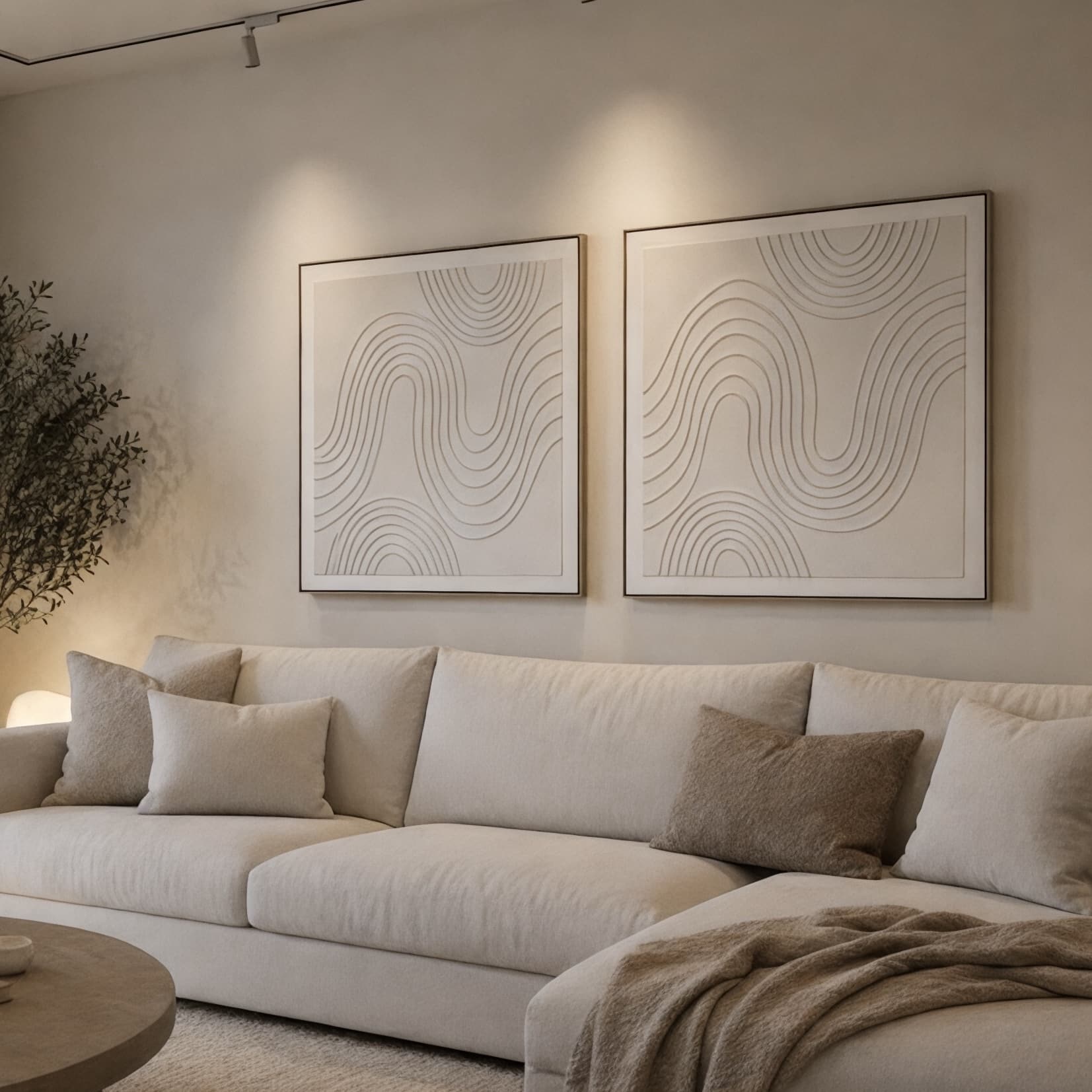 תמונה מעוצבת תבליט גל בולט 100/100 דגם סופיה