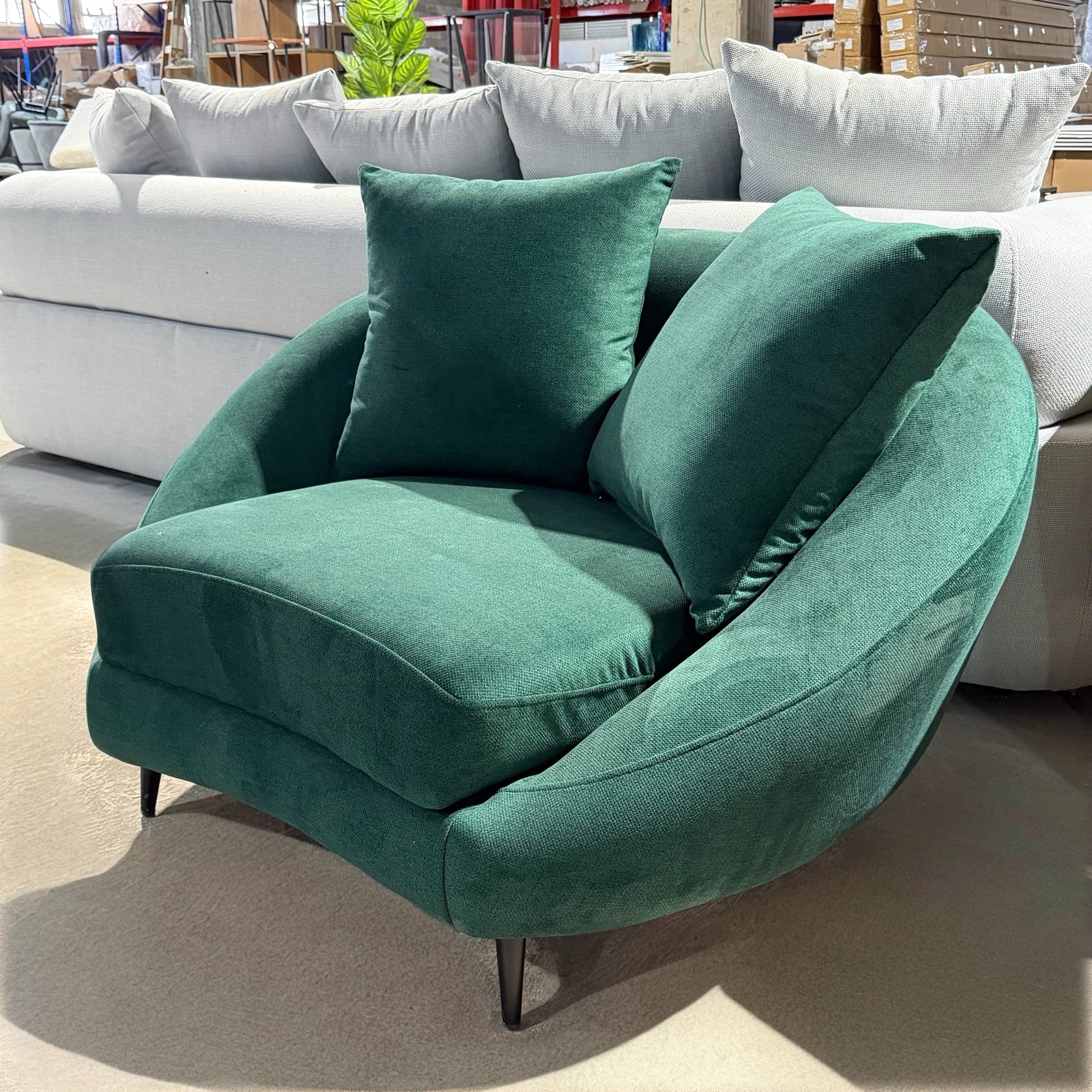 כורסא מפנקת דגם פנדה בד ירוק - חיסול עודפים!